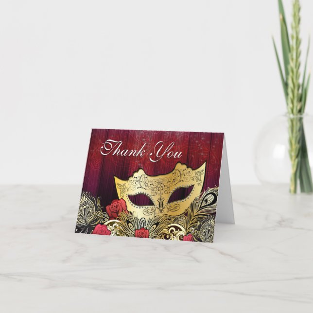 Tarjeta de agradecimiento de mascarada (Anverso)