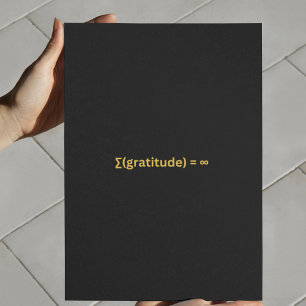 Tarjeta de agradecimiento de matemáticas