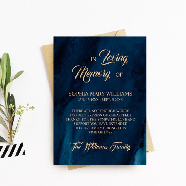 Tarjeta de agradecimiento de memoria de simpatía a (Subido por el creador)