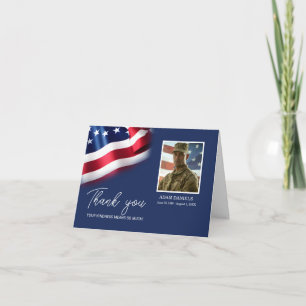 Tarjeta de agradecimiento de memorial de veterano