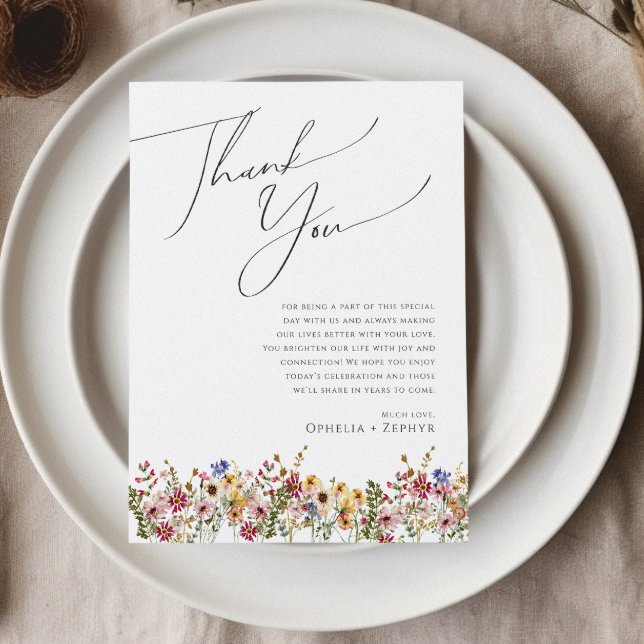 Tarjeta de agradecimiento de mesa de flores silves (Subido por el creador)
