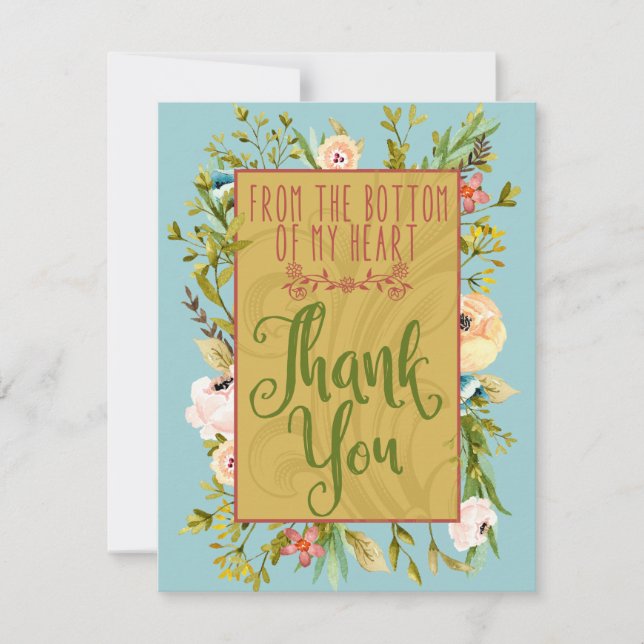 Tarjeta de agradecimiento de mi floral cardíaca (Anverso)