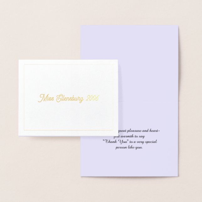 Tarjeta de agradecimiento de Miss USA America (Demostración)