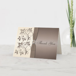 Tarjeta de agradecimiento de Mocha y Marfil