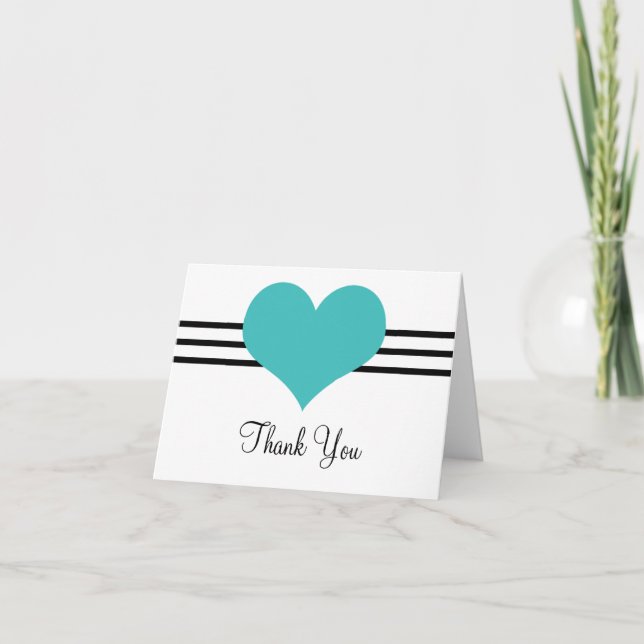Tarjeta de agradecimiento de Mod Heart, Aqua (Anverso)