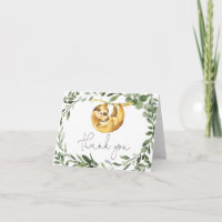 Tarjeta de agradecimiento de Mommy Sloth Baby Show