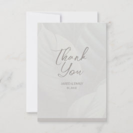 Tarjeta de agradecimiento de monograma de boda