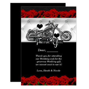 Tarjeta de agradecimiento de motocicleta de motoci