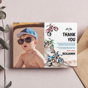 Tarjeta de agradecimiento de Motocycle Birthday