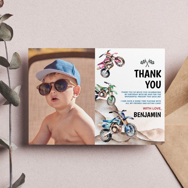 Tarjeta de agradecimiento de Motocycle Birthday (Subido por el creador)