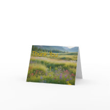 Tarjeta de agradecimiento de Mountain Meadow