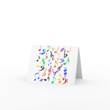Tarjeta de agradecimiento de música