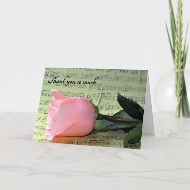 Tarjeta de agradecimiento de música de boda (Anverso)