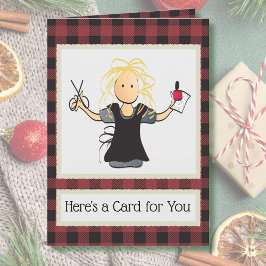 Tarjeta de agradecimiento de Nail Tech para Navida