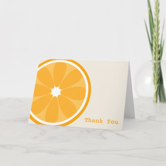 Tarjeta de agradecimiento de naranja Slice (Anverso)