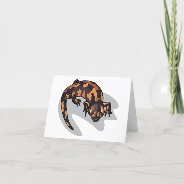 Tarjeta De Agradecimiento De naranja Y Lizard Negr (Subido por el creador)