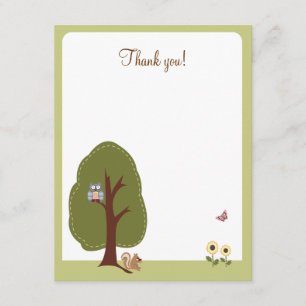 Tarjeta de agradecimiento de Nature Woodland Earth