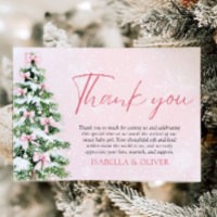 Tarjeta de agradecimiento de Navidad con árbol de
