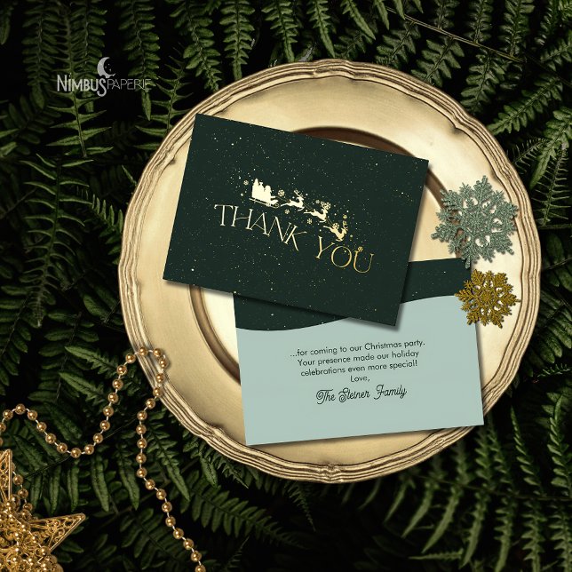 Tarjeta de agradecimiento de Navidad con lámina de (Subido por el creador)