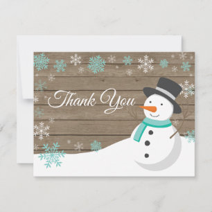 Tarjeta de agradecimiento de Navidad de invierno d