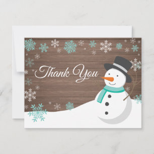 Tarjeta de agradecimiento de Navidad de invierno d