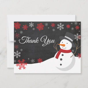 Tarjeta de agradecimiento de Navidad de invierno d