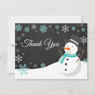 Tarjeta de agradecimiento de Navidad de invierno d