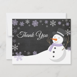 Tarjeta de agradecimiento de Navidad de invierno d