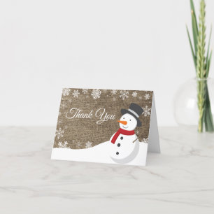 Tarjeta de agradecimiento de Navidad de invierno d