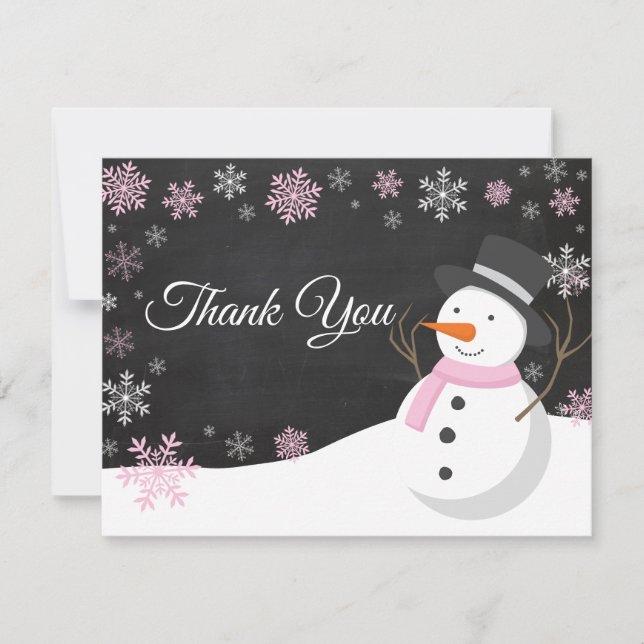 Tarjeta de agradecimiento de Navidad de invierno M (Anverso)