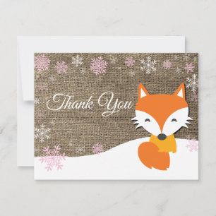 Tarjeta de agradecimiento de Navidad de invierno Z