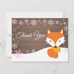 Tarjeta de agradecimiento de Navidad de invierno Z