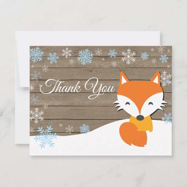 Tarjeta de agradecimiento de Navidad de invierno Z (Anverso)