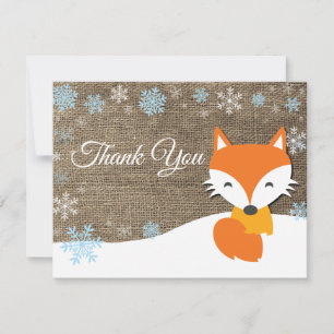 Tarjeta de agradecimiento de Navidad de invierno Z