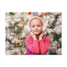 Tarjeta de agradecimiento de Navidad de niña inver