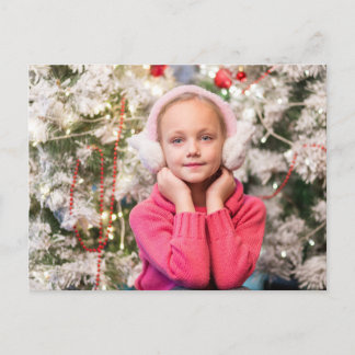 Tarjeta de agradecimiento de Navidad de niña inver