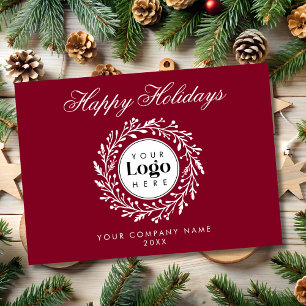 Tarjeta de agradecimiento de Navidad de vino con l