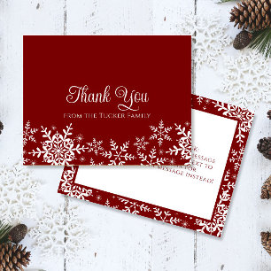 Tarjeta de agradecimiento de Navidad o invierno de