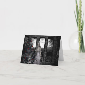 Tarjeta de agradecimiento de Navidad oscura