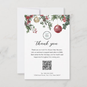 Tarjeta de agradecimiento de Navidad para empresas