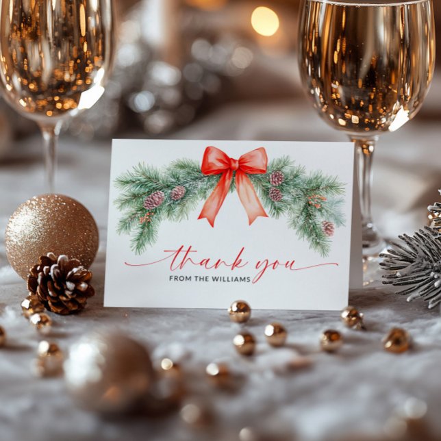 Tarjeta de agradecimiento de Navidad plegada con l (Subido por el creador)