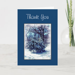 Tarjeta de agradecimiento de Navidad Winter Wonder