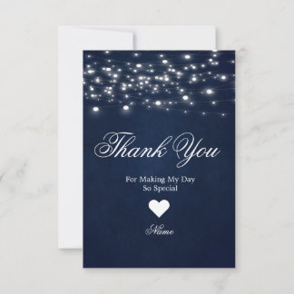 Tarjeta de agradecimiento de Navy Blue