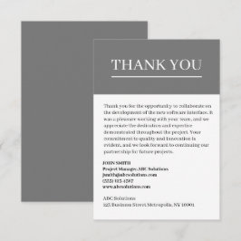 Tarjeta De Agradecimiento De Negocios A Empresas D