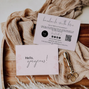 Tarjeta de agradecimiento de Negocios Boho