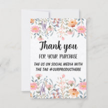 Tarjeta de agradecimiento de negocios de personali