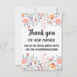 Tarjeta de agradecimiento de negocios de personali