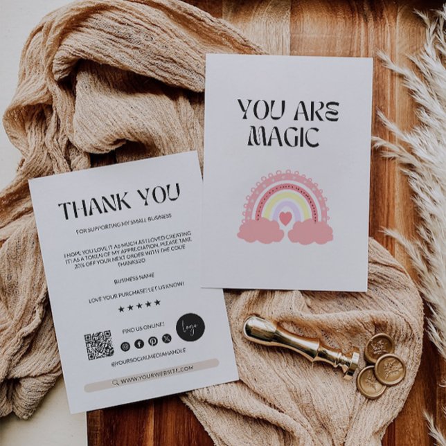 Tarjeta de agradecimiento de negocios moderna y ed (Editable Modern Business Thank You Card)