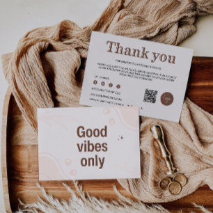 Tarjeta de agradecimiento de negocios Retro