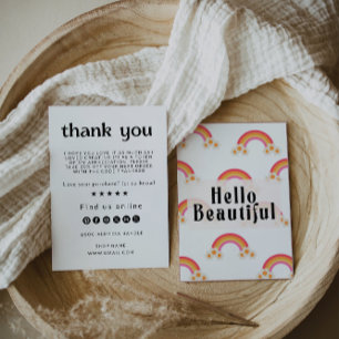 Tarjeta de agradecimiento de negocios Retro